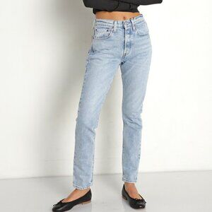 Levi's Premium Denim 501 Skinny Jeans Tango Light Wash Button Fly High Rise 30